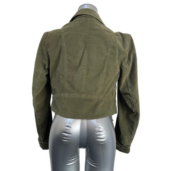 Free People Orly Cord Heritage Layered Jacket Women's Size Small Green - Picture 2 of 4